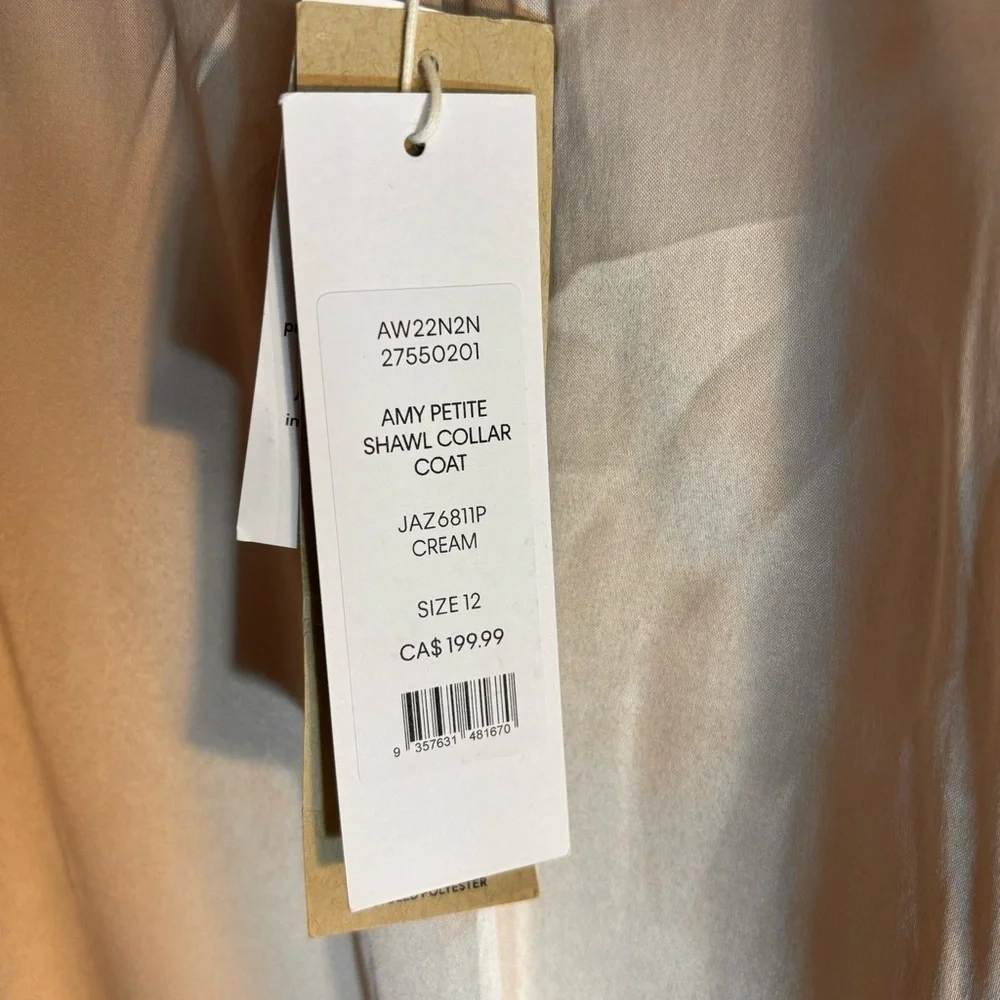 EVER NEW Sz 12P Amy Shawl Collar Wrap Coat Luxury Wool Blend Lined NEW WITH TAG - Picture 9 of 16